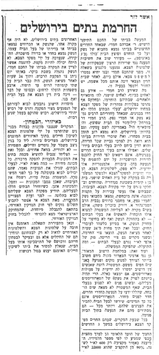 החרמת בתים בירושלים